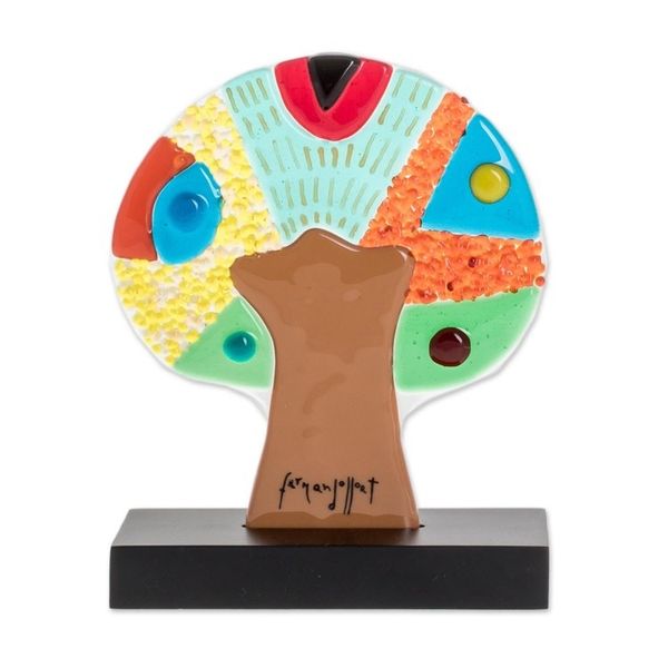 Alternate image for Colorful Art Glass Tree Sculpture from El Salvador Light of the Sun
