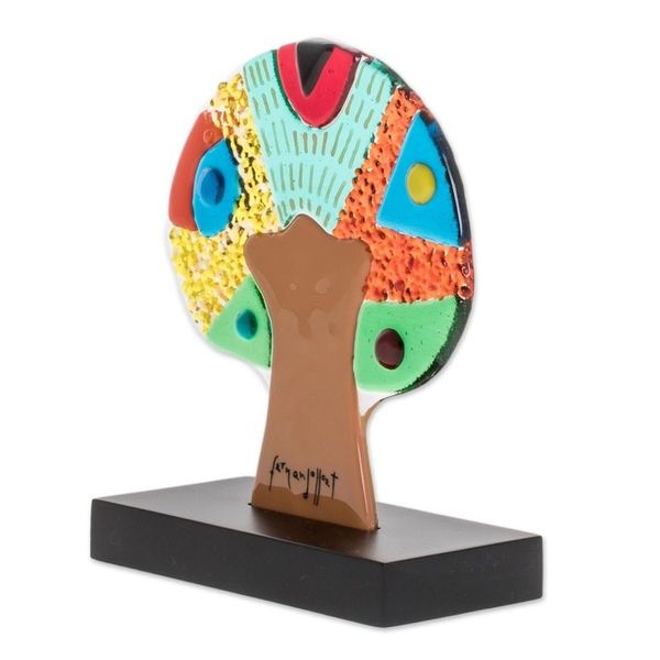 Alternate image for Colorful Art Glass Tree Sculpture from El Salvador Light of the Sun