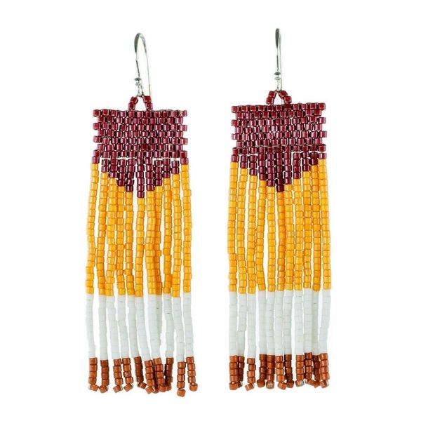 Alternate image for Multicolored Beaded Waterfall Earrings Pennant