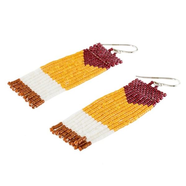 Alternate image for Multicolored Beaded Waterfall Earrings Pennant