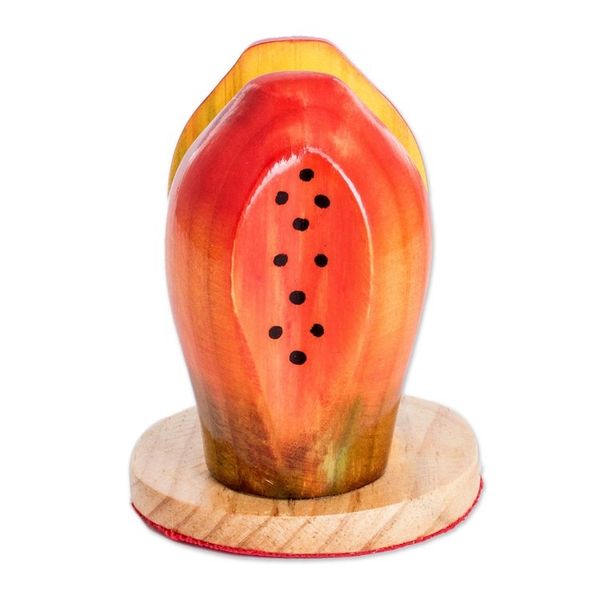 Alternate image for Carved Wood Papaya Napkin Holder Luscious Papaya