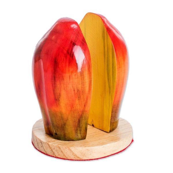 Alternate image for Carved Wood Papaya Napkin Holder Luscious Papaya