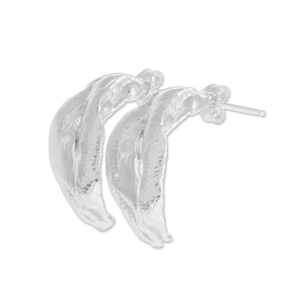 Alternate image for Textured Sterling Silver Drop Earrings from Costa Rica Textured Braids