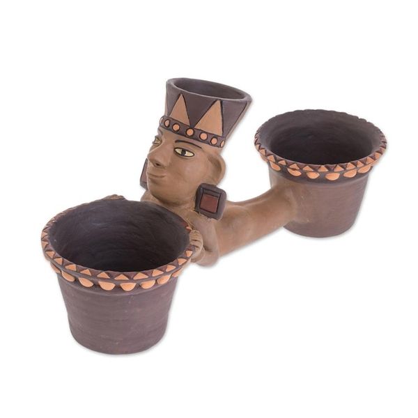 Alternate image for Dual Pre-Hispanic Ceramic Decorative Vase from Nicaragua Historic Balance
