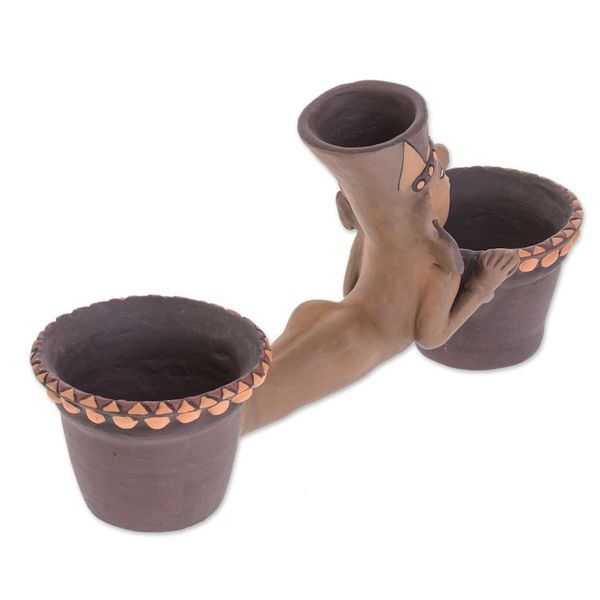 Alternate image for Dual Pre-Hispanic Ceramic Decorative Vase from Nicaragua Historic Balance