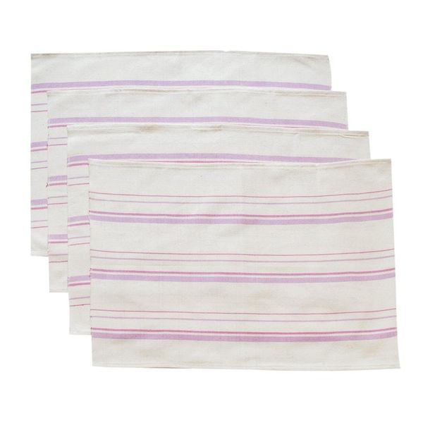 Alternate image for Lilac and Orchid Striped Cotton Placemats Set of 4 Individualist in Lilac