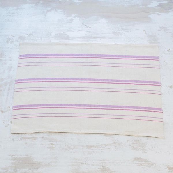 Alternate image for Lilac and Orchid Striped Cotton Placemats Set of 4 Individualist in Lilac