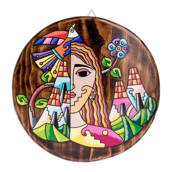 Alternate image for Hand-Painted Wood Wall Plaque My Roots