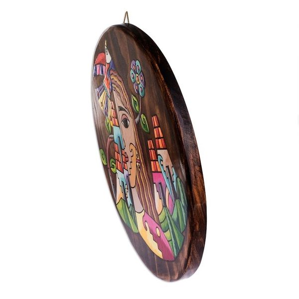 Alternate image for Hand-Painted Wood Wall Plaque My Roots