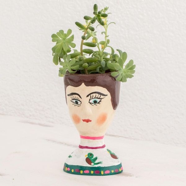 Alternate image for Unique Hand Painted Plant Pot Alma