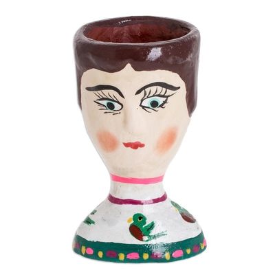 Alternate image for Unique Hand Painted Plant Pot Alma