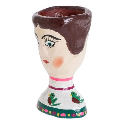Alternate image for Unique Hand Painted Plant Pot Alma