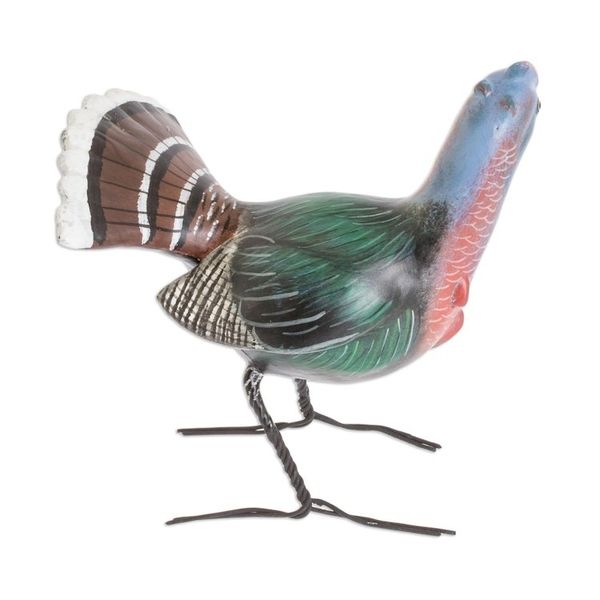 Alternate image for Ceramic Wild Turkey Figurine For Outdoor Use From Guatemala North American Wild Turkey