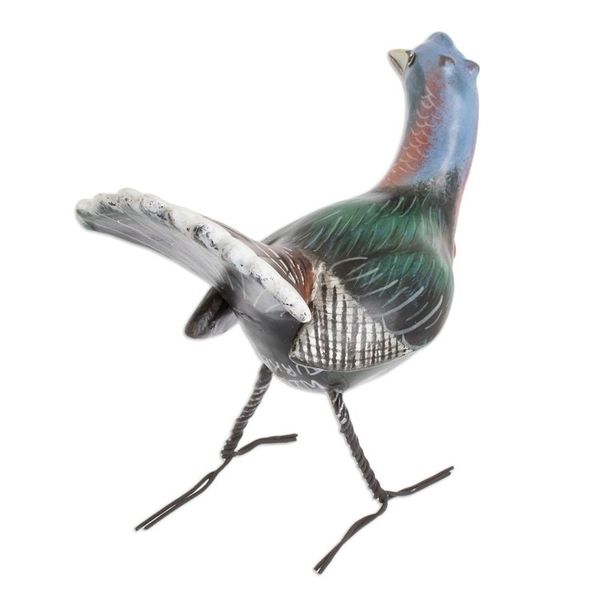 Alternate image for Ceramic Wild Turkey Figurine For Outdoor Use From Guatemala North American Wild Turkey