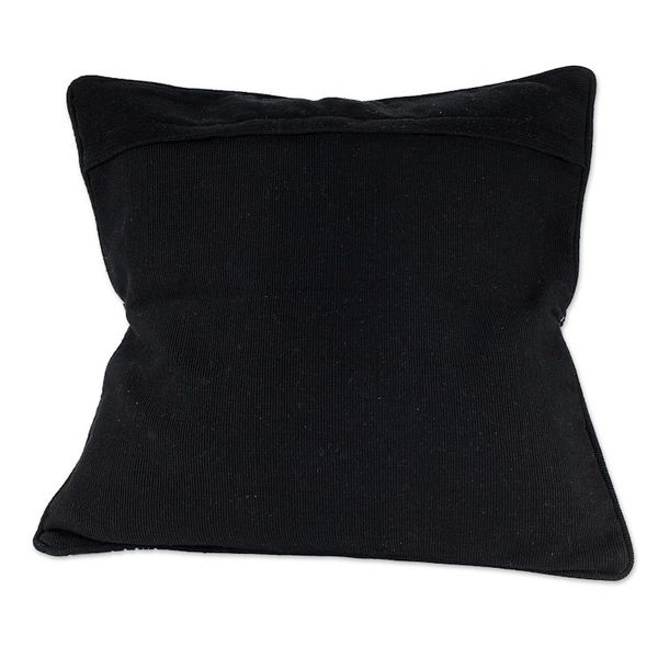 Alternate image for Black and White Striped Cushion Cover Solola Symbols