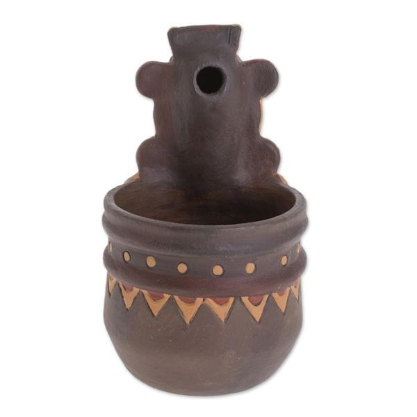 Alternate image for Spiral Motif Pre-Hispanic Ceramic Decorative Vase Pre-Hispanic Spiral