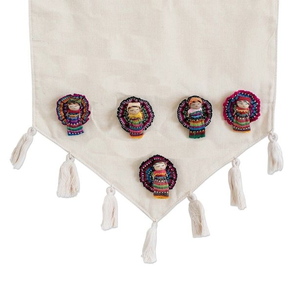 Alternate image for Tasseled Worry Doll Motif Table Runner Ixmucans Gift