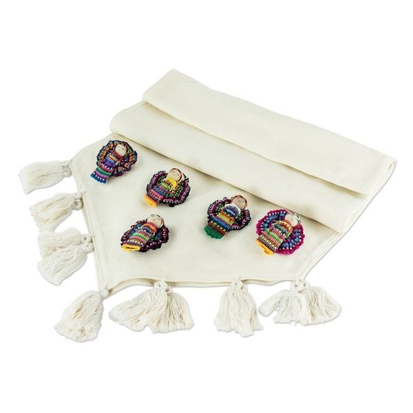Alternate image for Tasseled Worry Doll Motif Table Runner Ixmucans Gift