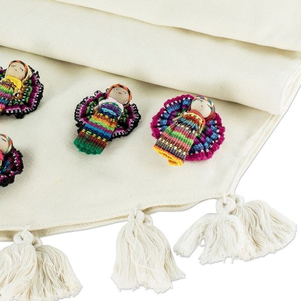 Alternate image for Tasseled Worry Doll Motif Table Runner Ixmucans Gift