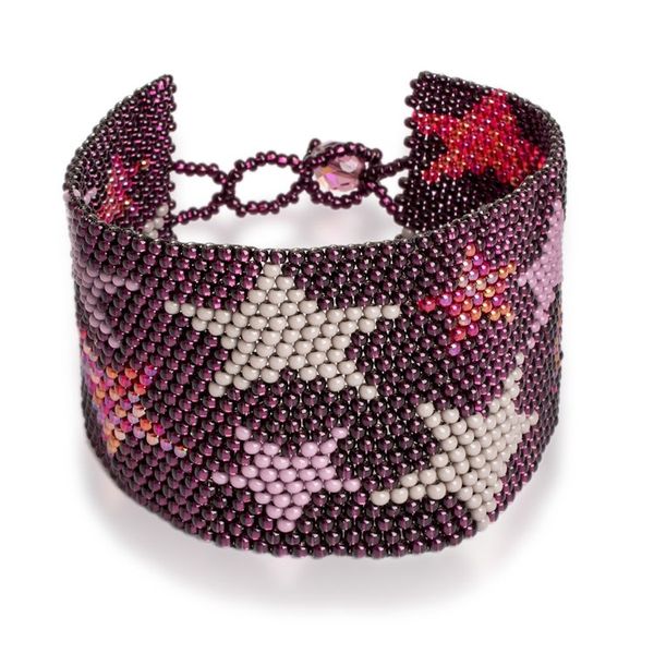 Alternate image for Purple Star-Themed Beaded Bracelet Constellation in Grape