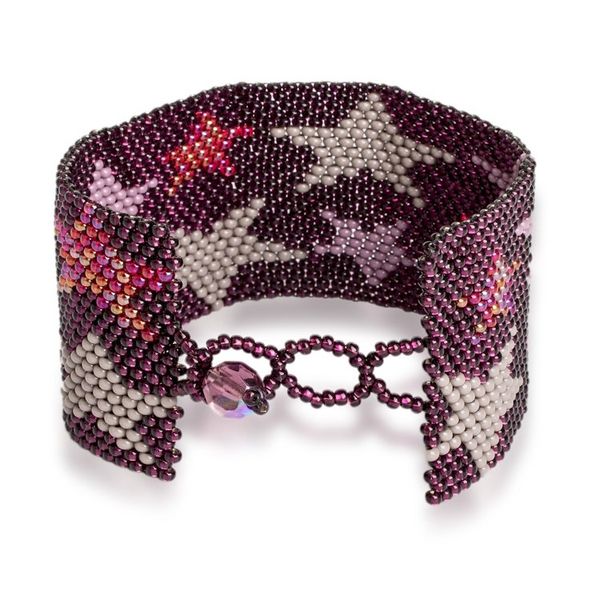 Alternate image for Purple Star-Themed Beaded Bracelet Constellation in Grape