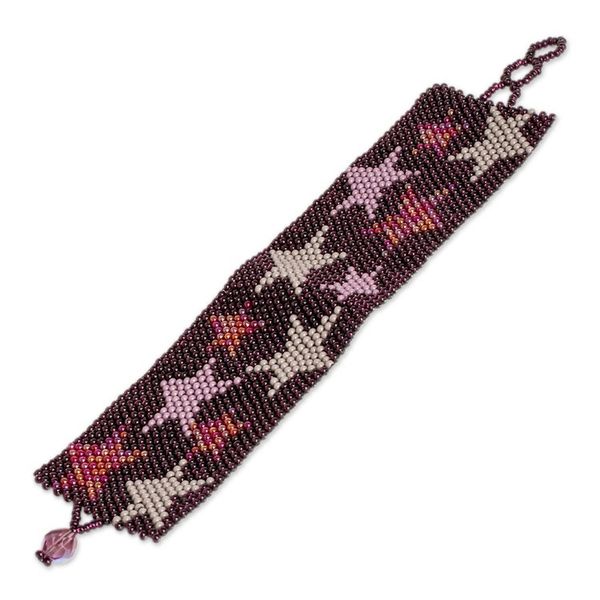 Alternate image for Purple Star-Themed Beaded Bracelet Constellation in Grape