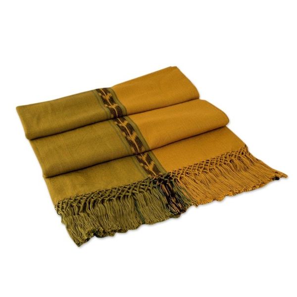 Alternate image for Amber and Olive Cotton Tablecloth Coban Colors