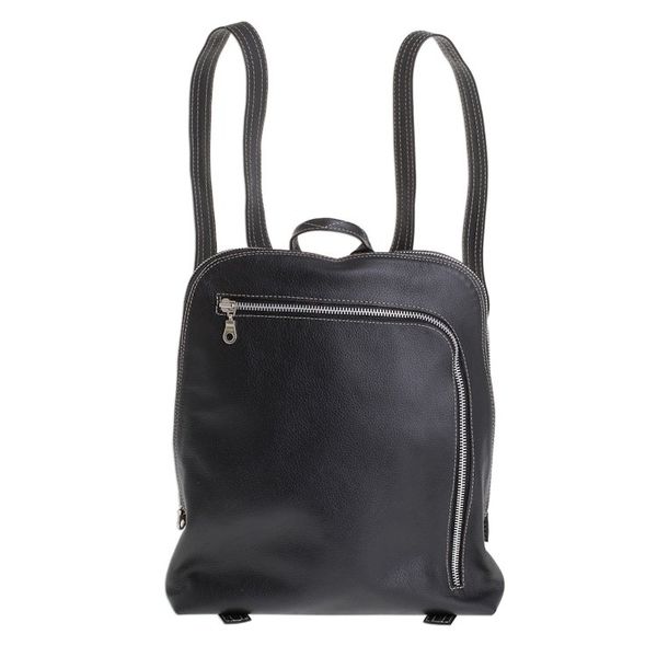 Alternate image for Handcrafted Leather Backpack in Black from Costa Rica Stylish Voyager in Black