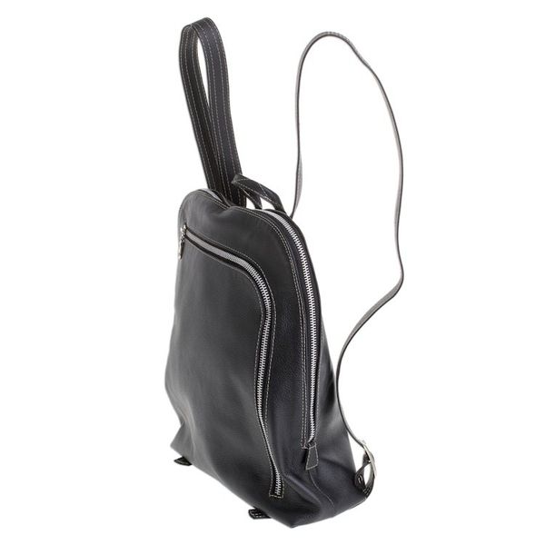 Alternate image for Handcrafted Leather Backpack in Black from Costa Rica Stylish Voyager in Black