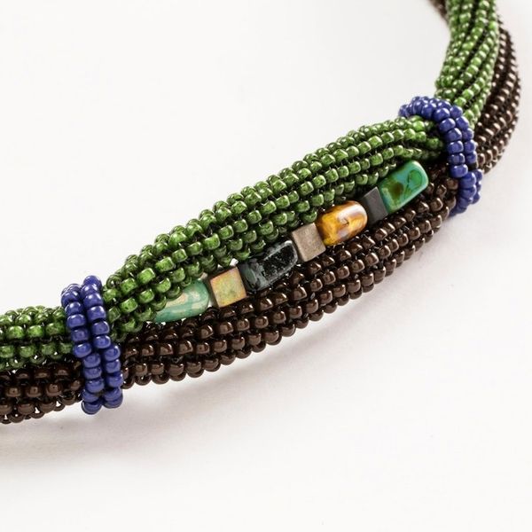 Alternate image for Handmade Earth Color Beaded Guatemalan Unity Bracelet Earth in Union