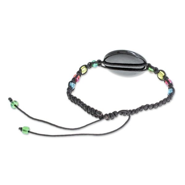 Alternate image for Toucan Glass Beaded Macrame Pendant Bracelet from Costa Rica Rainbow-Billed Toucan