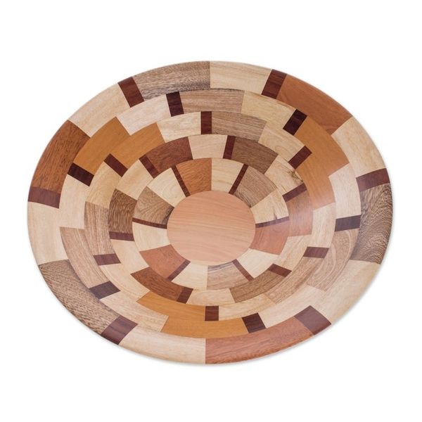 Alternate image for Palo Blanco and Caoba Wood Serving Bowl from Guatemala Fragment