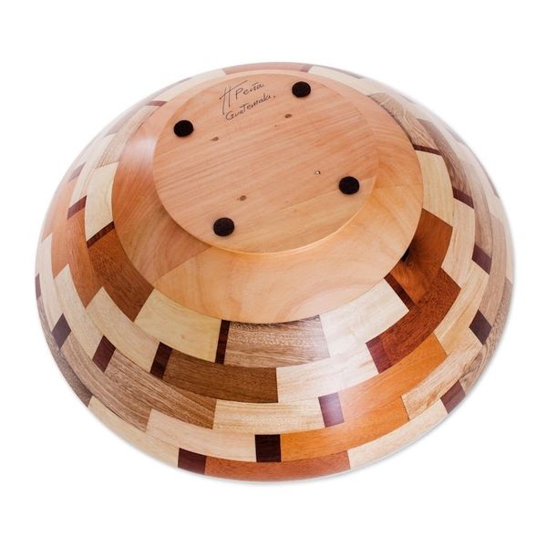 Alternate image for Palo Blanco and Caoba Wood Serving Bowl from Guatemala Fragment