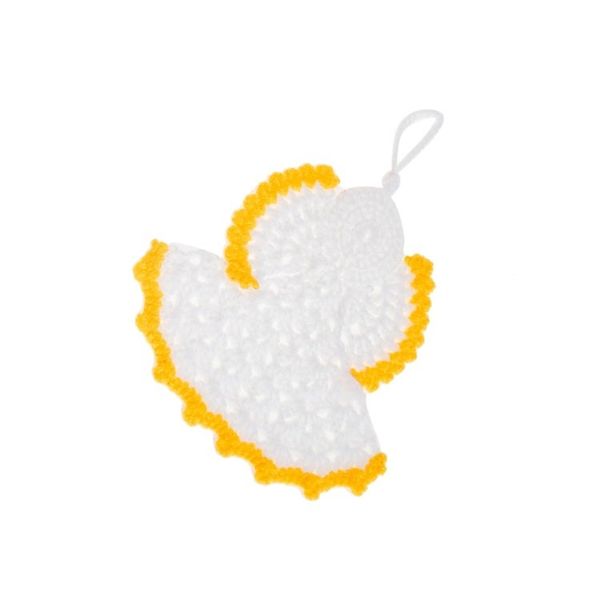Alternate image for Hand-Crocheted Angel Ornaments in White Set of 4 Light of Love