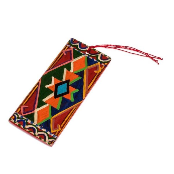 Alternate image for Hand-Painted Colorful Wood Bookmark Patzn Belt