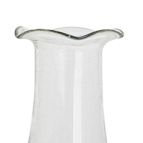 Alternate image for Handblown Recycled Glass Vase with Blue Accent Glistening Sea
