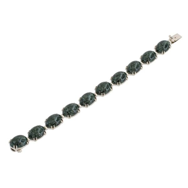 Alternate image for Natural Dark Green Jade Link Bracelet Natural Enchantment