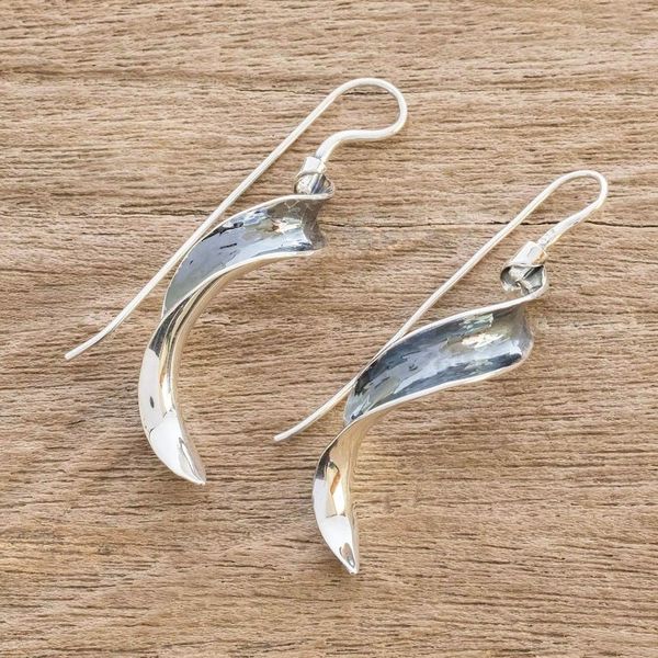 Alternate image for Nature-Inspired Leaf Drop Earrings Eucalyptus