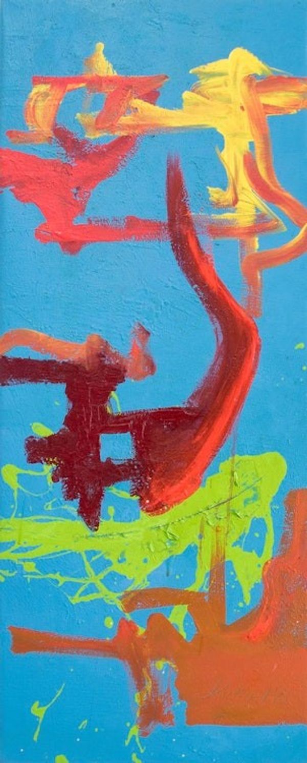 Alternate image for Signed Abstract Painting with Relief Texture Harmonic Symphony