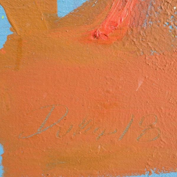 Alternate image for Signed Abstract Painting with Relief Texture Harmonic Symphony