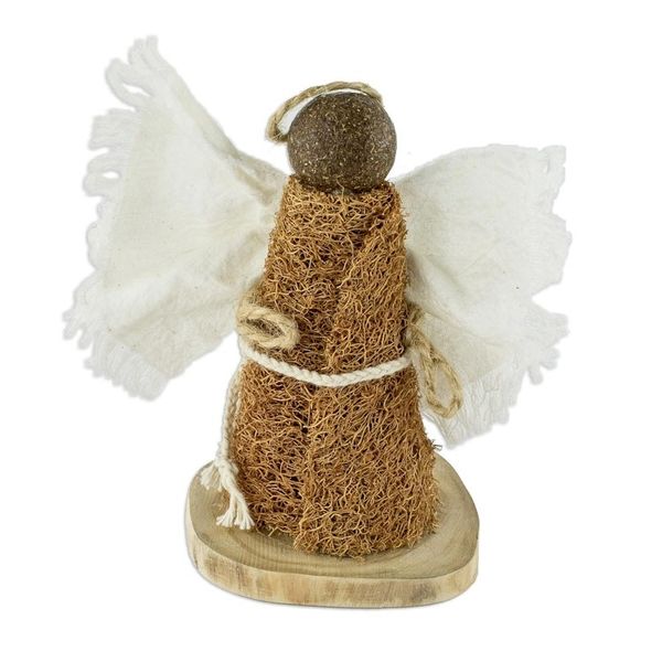 Alternate image for Natural Fiber Minimalist Angel Statuette From El Salvador Nativity Messenger