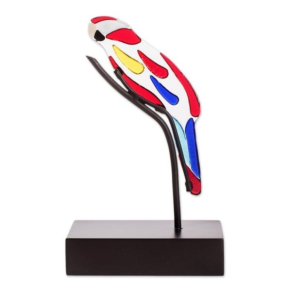Alternate image for Art Glass Macaw Sculpture from El Salvador Macaw