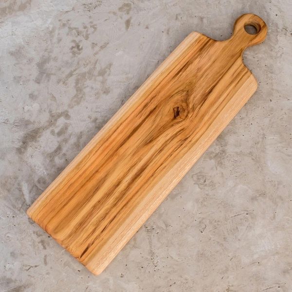 Alternate image for Handmade Teak Wood Cutting Board from Guatemala 20 in. Morning Baguette