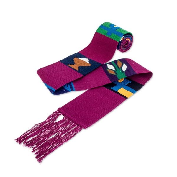 Alternate image for Hand Crafted Magenta Table Runner Solola Totem in Magenta