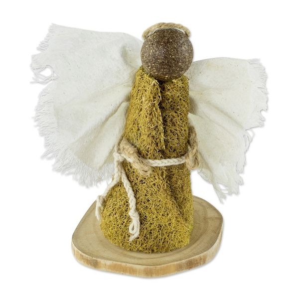 Alternate image for Central American Natural Fiber Angel Statuette Meadow Angel