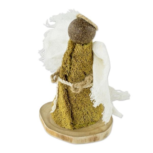 Alternate image for Central American Natural Fiber Angel Statuette Meadow Angel