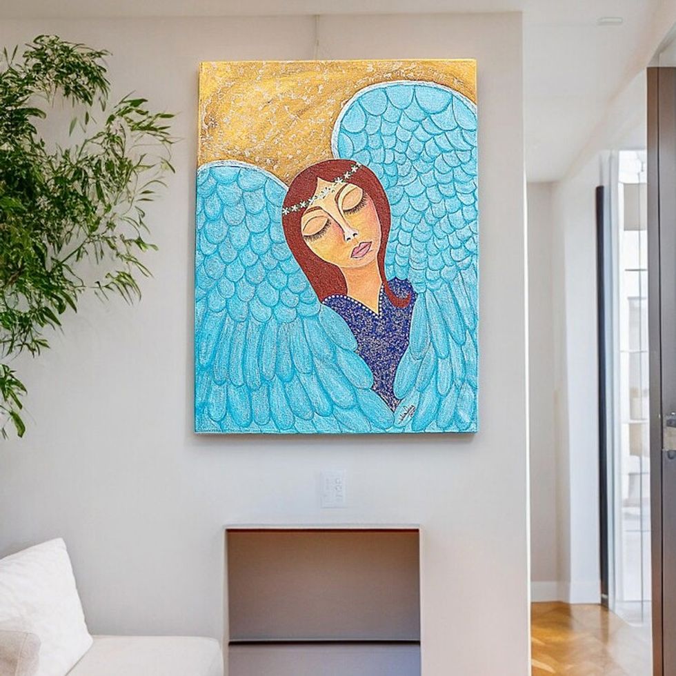 Original Angel Painting on Canvas 'When I Wake Up'