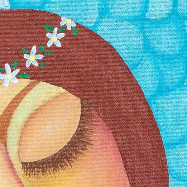 Alternate image for Original Angel Painting on Canvas When I Wake Up