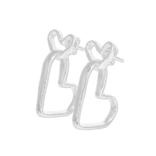 Alternate image for Heart-Shaped Sterling Silver Dangle Earrings from Costa Rica Unconditional