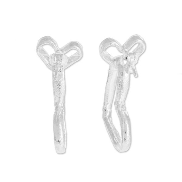 Alternate image for Heart-Shaped Sterling Silver Dangle Earrings from Costa Rica Unconditional